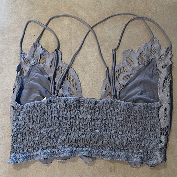 Free People One Women's Adella Bralette- Slate- Size Medium - Picture 5 of 9